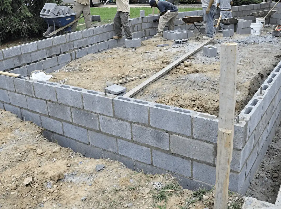 Professionals building a foundation with blocks in Chula Vista, CA