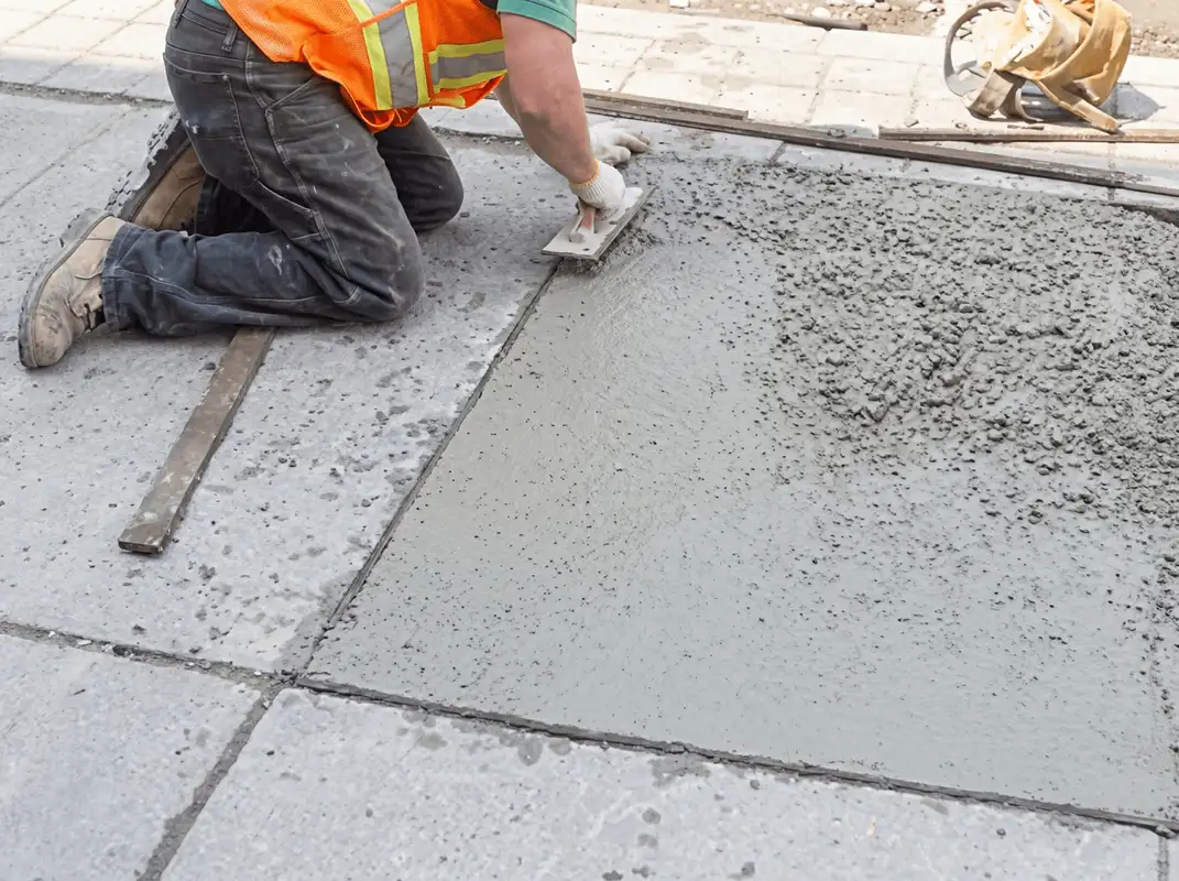 Professional repairing a concrete floor in Chula Vista, CA