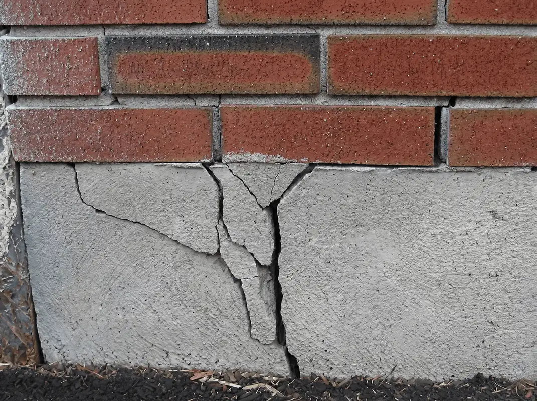 Concrete foundation with serious structural damage in Chula Vista, CA