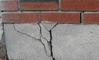 Concrete foundation with serious structural damage in Chula Vista, CA